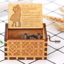 Retro Hand Cranked Wood Music Box Party Xmas Gift Home Decor Ornament (B) Newly