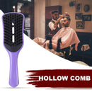 Anti-static Comb Hollow-out Massage Hair Brush Hairdressing Tool (Blue) Newly