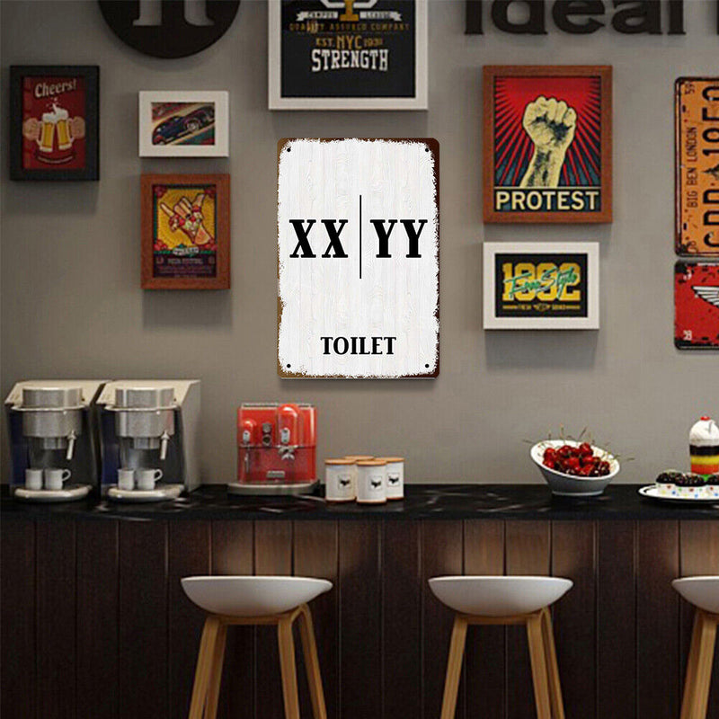 Rectangular Metal Sign Plaque Tin Signs Toilet Tin Plate Art Wall Posters