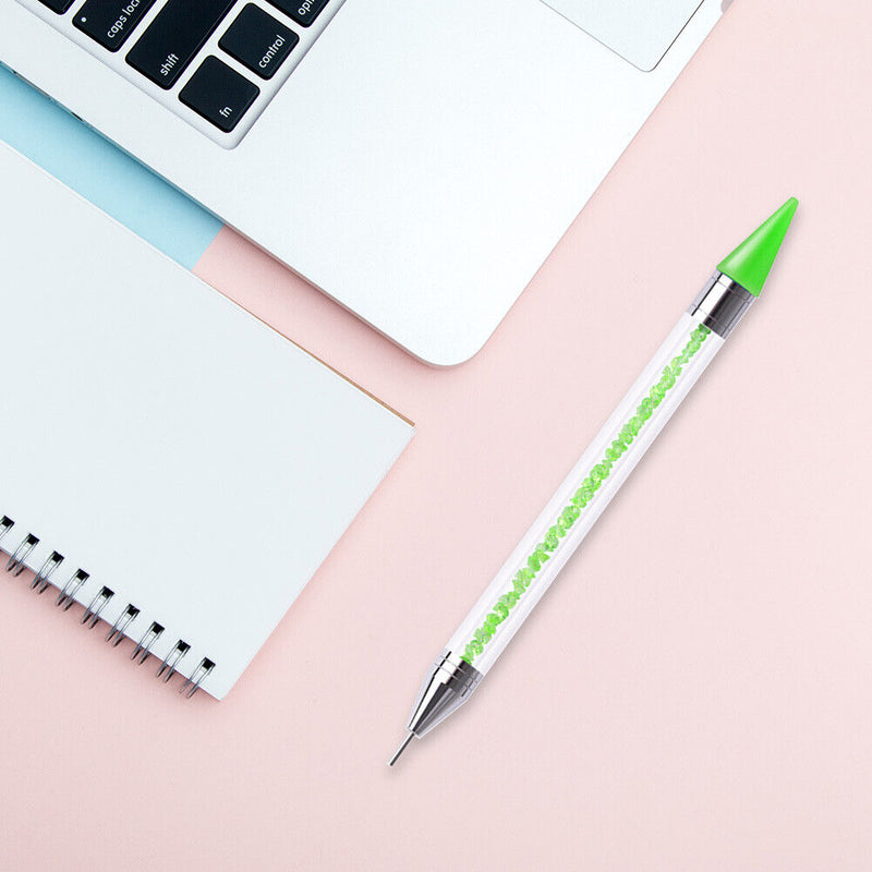 Dual Heads Dotting Wax Pen Point Drill Picker Nail Art Studs Dotter DIY Tools