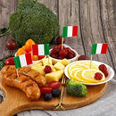 Italy Toothpick Flags - Mini Stick Cupcake Toppers & Country Party Decors