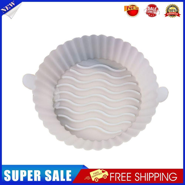 Silicone Air Fryer Liner Non-Stick Fryer Basket Steamers Oil Mat (White)
