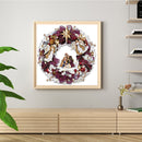 Oil Paint By Numbers Picture DIY Painting Wreath Flower Drawing on Canvas