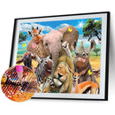 5D Diamond Painting Animal Party Full Square Drill Wall Rhinestone DIY Art Newly