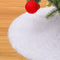 Christmas Tree Skirt White Long Plush Tree Carpet for Living Room Bedroom Garden