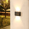 2x Solar Wall Lamp Outdoor Balcony Fence Path Garden Decor (Warm 4LED) Newly