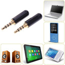 2pcs 3.5mm 1/8in TRRS 4-Pole Male Plug Adapter Headphone DIY Connectors Newly