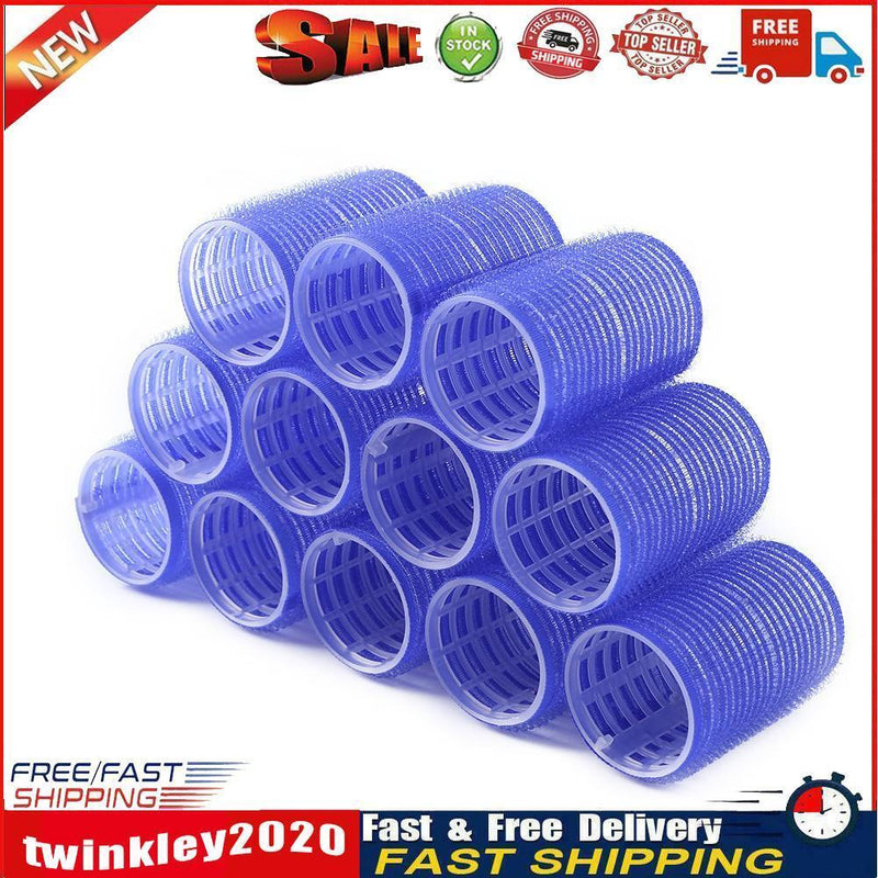 12pcs Self Grip Hair Rollers Hairdressing Home Use DIY Hair Curlers (40mm) Newly