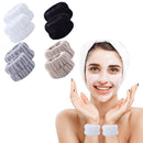 4 Pairs Wrist Spa Washband Wash Towel Band Scrunchies for Washing Face Reus
