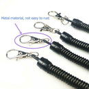 Metal Key Chain Retractable Clip Ring Stretchy Coil Spring S L0Z0 Keyring N4Y0