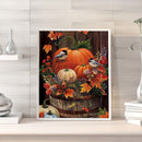 Full Embroidery 3 Beaches Kit Pumpkin Bird Counted 11CT DIY Cross Stitch Artwork