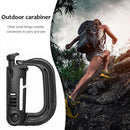 Outdoor D-Shaped Backpack Carabiner Plastic Steel Hanging Clasp (Black) Newly