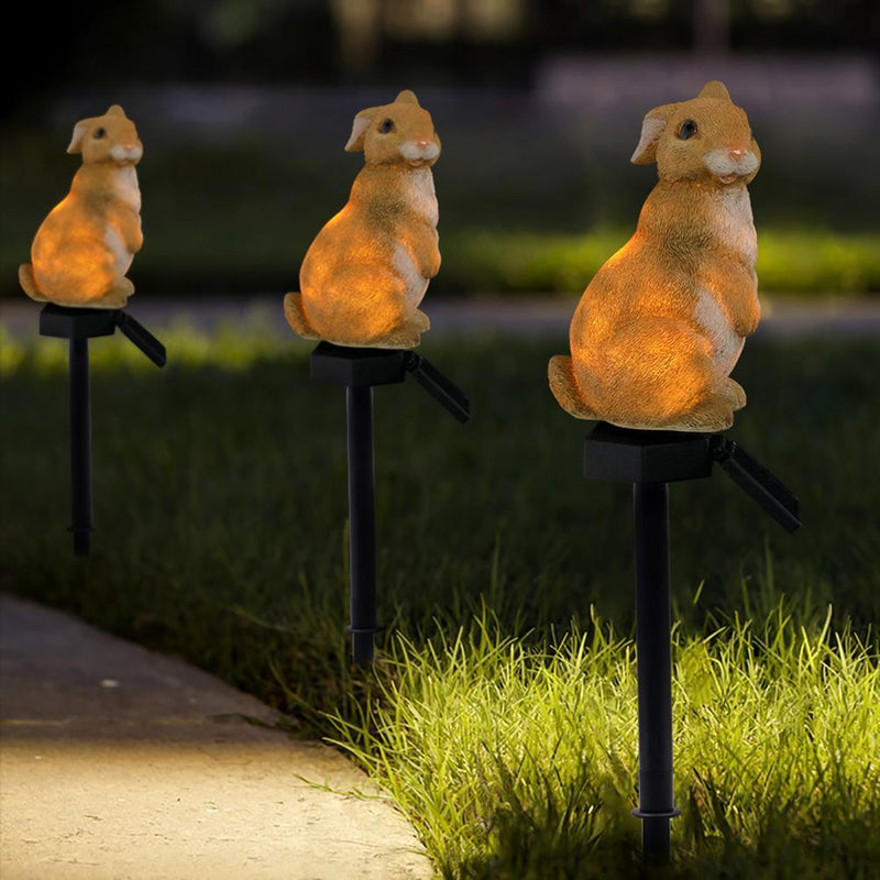 Solar LED Rabbit Courtyard Yard Landscape Light Waterproof Lawn Decorative Lamp