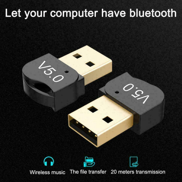 USB 5.0 Bluetooth Adapter Wireless Dongle High Speed LZ For PC Computer Win U6H7