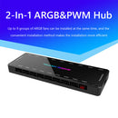 5V 3 Pin ARGB Fan 4Pin PWM HUB 1 To 9 Splitter For PC Case Controller Adapter