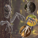 Tree Bark Face Creepy Halloween Garden Sculpture Monster Tree Face Statue