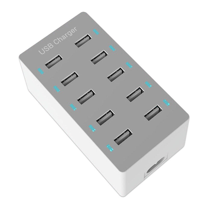 10 Port USB Charger 50W Desktop Charging Station for Phone Tablet (EU) Newly