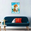 5D DIY Cat Full Square Drill Mosaic Diamond Painting Kit Wall Art Rhinestone