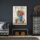 Handmade Iron Bucket Flower Full Round Drill Drawing Kit Art Diamond Painting
