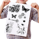 Butterfly Flower Transparent Clear Stamp for DIY Scrapbooking Album Card Making