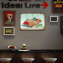 Retro Various Vegetables Metal Painting for Bar Pub Tin Plaques Wall Sign
