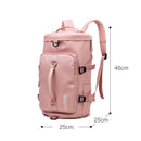 Unisex Backpack Travel Sports Compartment Gym Fitness Camping Bag (Pink) Newly