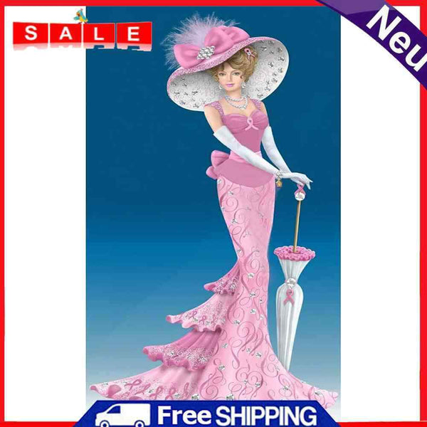 Pink Princess Oil Paint By Numbers Kits DIY Canvas Wall Art Picture Craft Decor