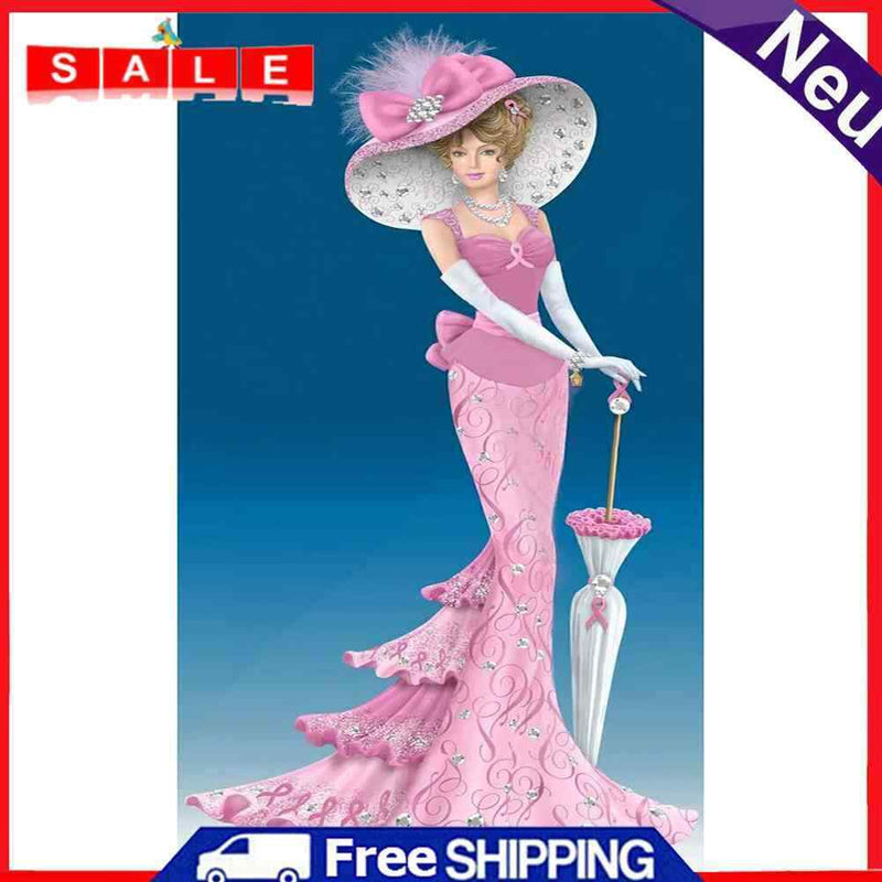 Pink Princess Oil Paint By Numbers Kits DIY Canvas Wall Art Picture Craft Decor