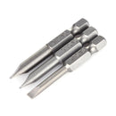 6pcs 50mm 2.0-6.0mm Flat Head Slotted Tip Screwdrivers Bits Newly