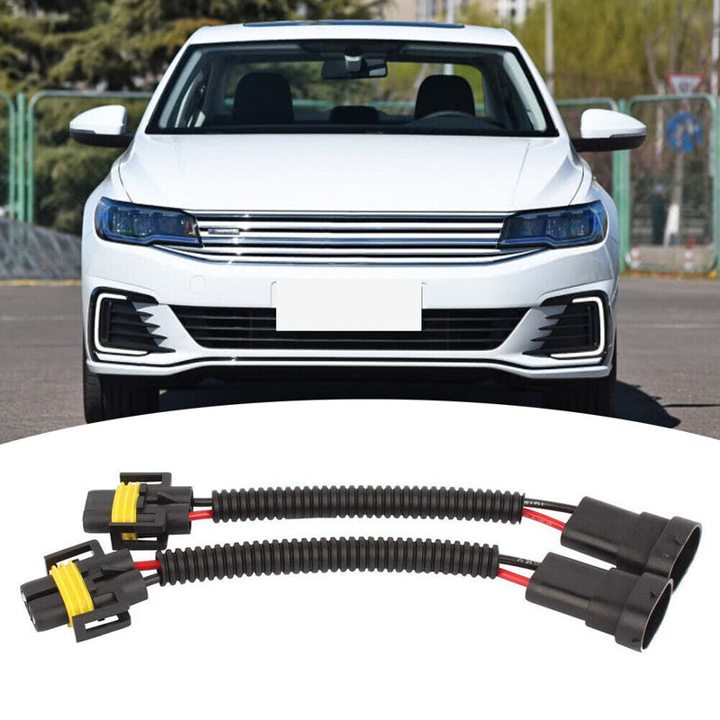 2pcs H11 H9 H8 Extension Wiring Harness Sockets Wires for Headlights Fog Lights