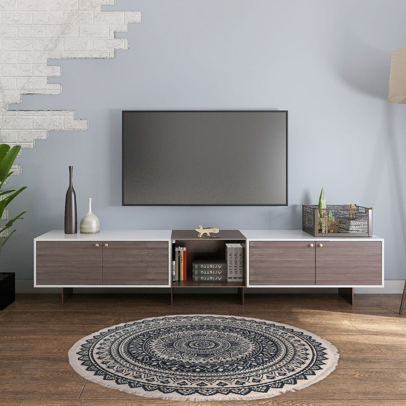 Hand Woven Rugs - Living Room Bedroom Carpet with Tassel (Blue Black 60cm) Newly