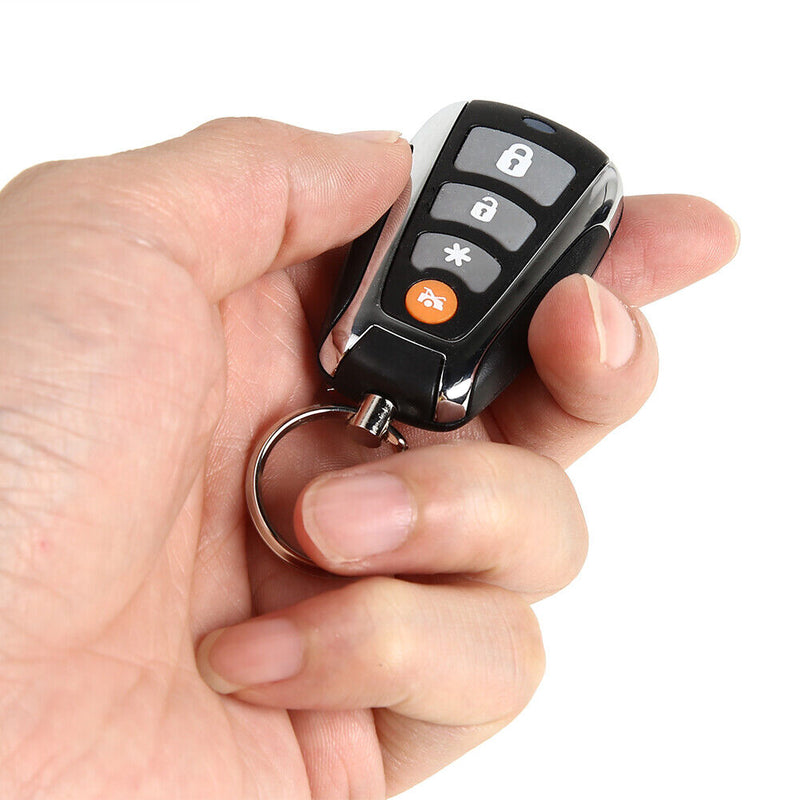 Car Alarm Central Door Locking Kit Immobiliser with Shock Sensor + 2 Remote