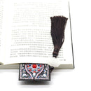 DIY Special Shaped Diamond Painting Colorful Flower Leather Tassel Bookmark Gift