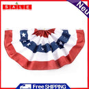 USA Bunting Flag Pleated Fan Resistant Polyester Banner for Independence Day