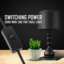 5.9ft Power Cord with On/Off Switch for Table Light Lamp (EU Plug/Black)