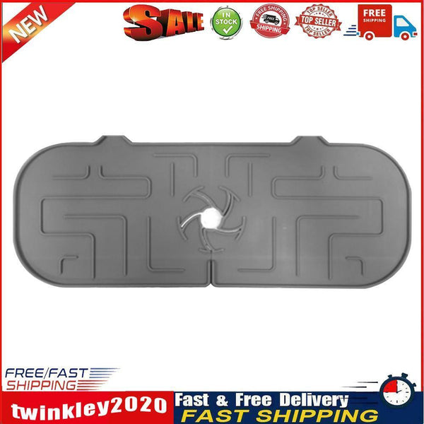 Faucet Absorbent Draining Mat Splash Guard Sink Water Drying Pad (Grey) Newly