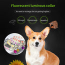 Glowing Pet Collar Bells Anti Lost Neck Ring Random Color (Hollow Hearts) Newly
