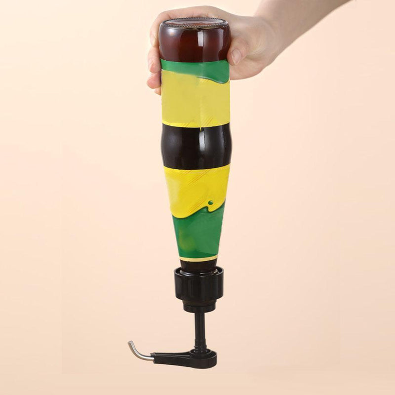 Sauce Saving Oyster Oil Squeezer Ingredient Can Bump Kitchen Tool (Black)