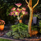 2x LED Solar Garden Orchid Light Waterproof Landscape Fence Decor (Pink) Newly