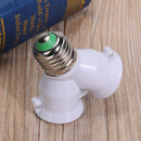 2 in 1 E27 Lamp Base Refractory Material Holder Converter Female 2E27 Y-Shape