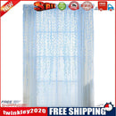 Pastoral Style Willow Floral Window Curtain Bedroom Living Room Decor(Blue)