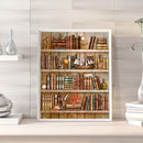 Home Bookshelf Frameless Picture Oil Paint By Numbers Hand Painted Picture