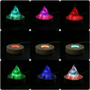 FIENZA Crystal Pyramid Reiki Pyramid, Orgone Pyramid Crystal with LED Light