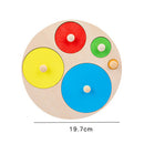 Geometric Hand Grabbing Board Wooden Jigsaw Children Educational Toys (C) Newly