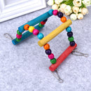 Pet Bird Wood Ladder Climb Parrot Macaw Cage Swing Shelf (29cm)