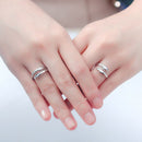 Creative Lovers Adjustable Jewelry Gifts Hand Ring Open Finger Hug Love