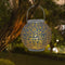 Hollow Ball Solar LED Lantern Light Garden Yard Path Decor Hanging Iron Art Lamp