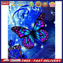 Blue Purple Butterfly Full Round Diamond Painting Decorative Rhinestone Picture