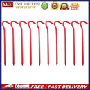 10pcs Aluminium Alloy Tent Pegs with Hooks Garden Stakes Ground Nail (Red)
