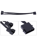 4pin IDE Molex to 2-Port 3Pin/4Pin Cooler Cooling Fan Splitter Cable